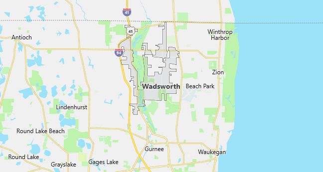 Map of Wadsworth, IL