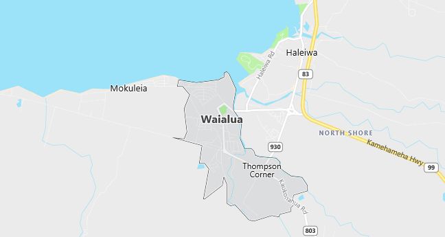 Map of Waialua, HI