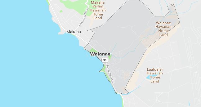 Map of Waianae, HI