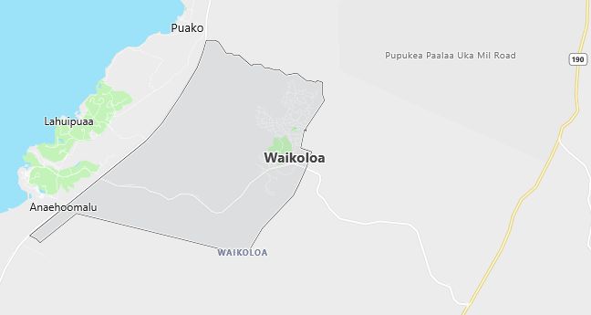 Map of Waikoloa, HI