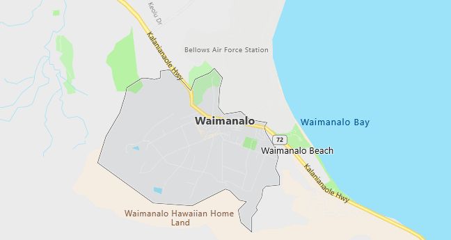 Map of Waimanalo, HI