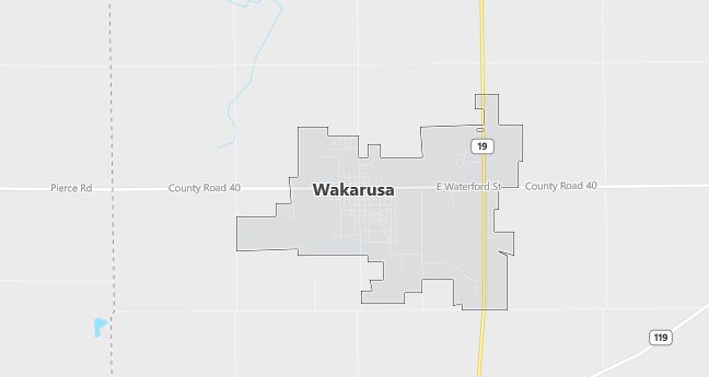 Map of Wakarusa, IN