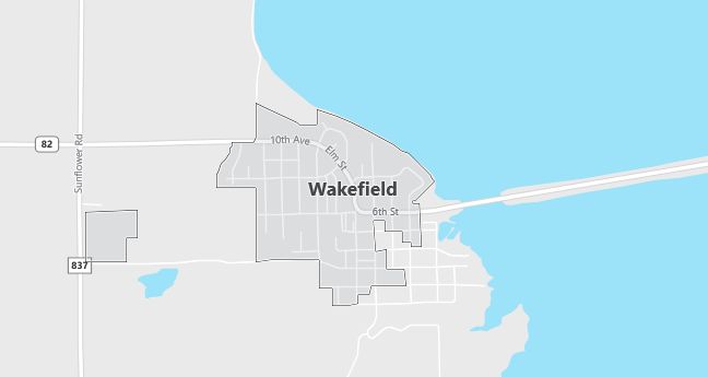 Map of Wakefield, KS