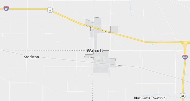 Map of Walcott, IA