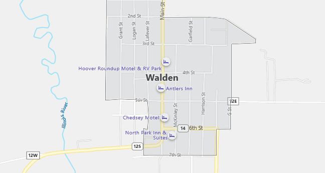 Map of Walden, CO