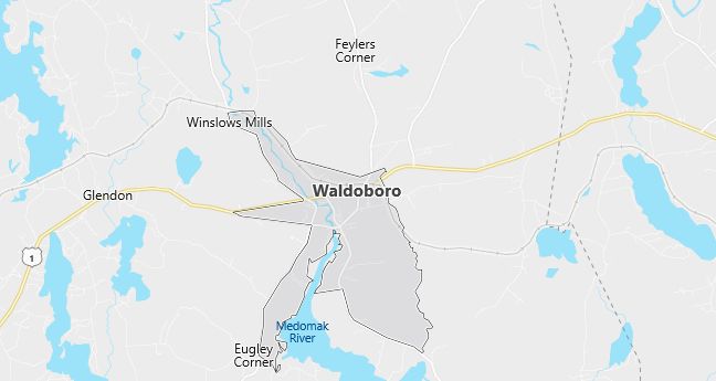 Map of Waldoboro, ME