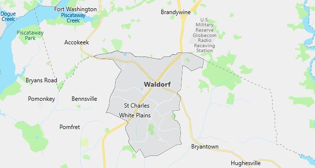 Map of Waldorf, MD