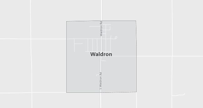 Map of Waldron, MI