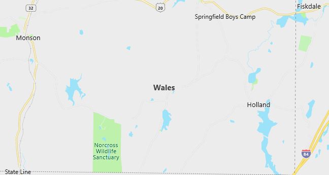 Map of Wales, MA