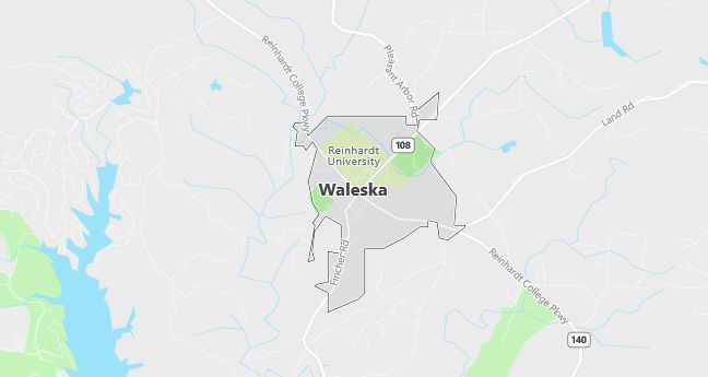 Map of Waleska, GA