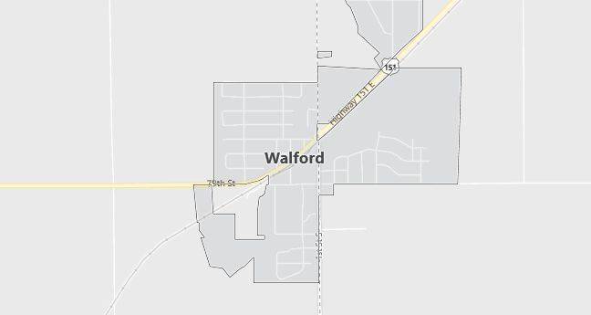 Map of Walford, IA