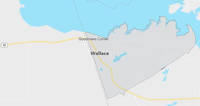 Map of Wallace, CA