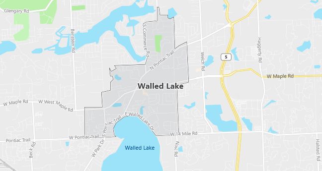 Map of Walled Lake, MI