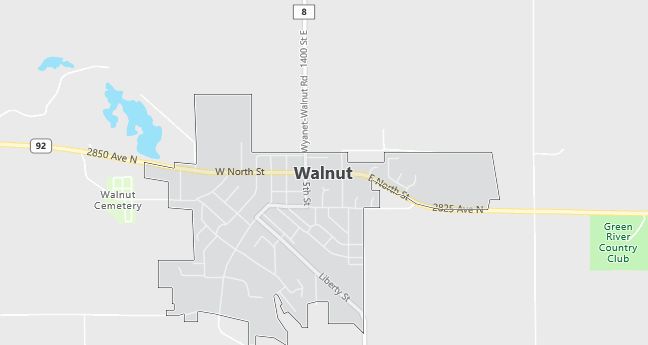 Map of Walnut, IL