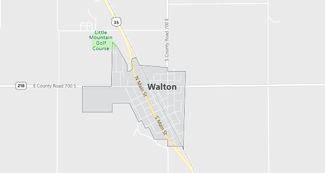 Map of Walton, IN