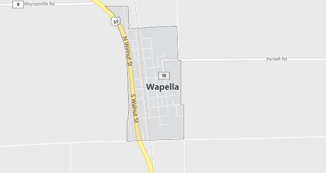 Map of Wapella, IL