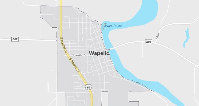 Map of Wapello, IA