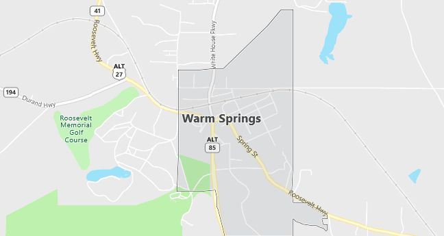 Map of Warm Springs, GA