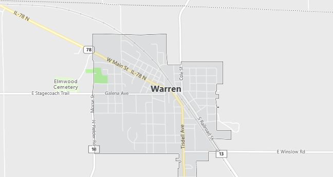 Map of Warren, IL