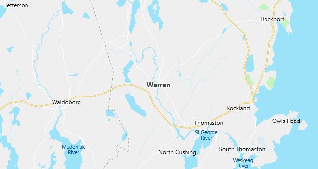 Map of Warren, ME