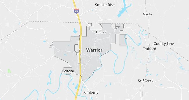 Map of Warrior, AL