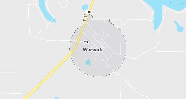 Map of Warwick, GA