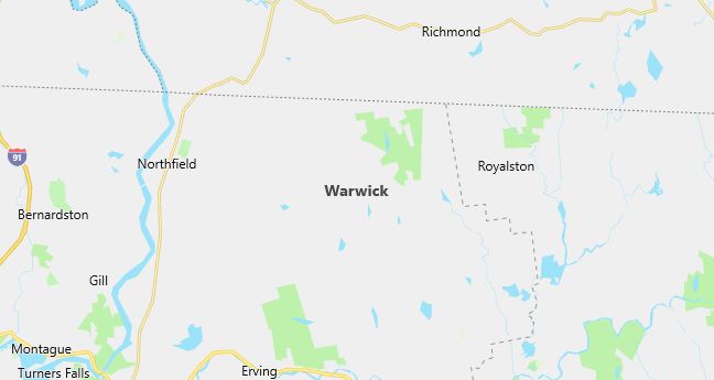 Map of Warwick, MA