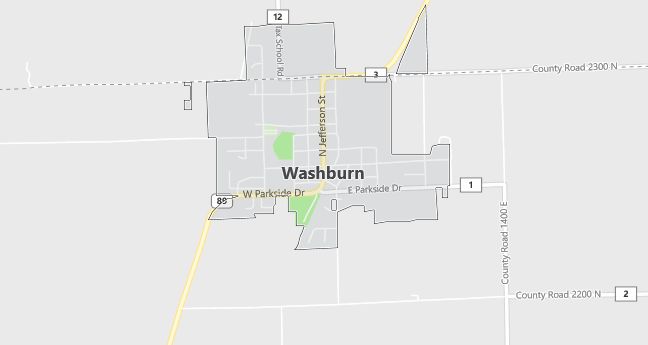 Map of Washburn, IL