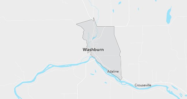 Map of Washburn, ME