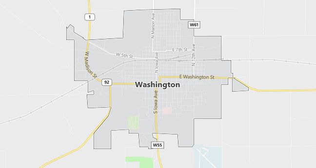 Map of Washington, IA