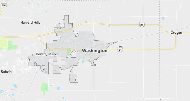 Map of Washington, IL