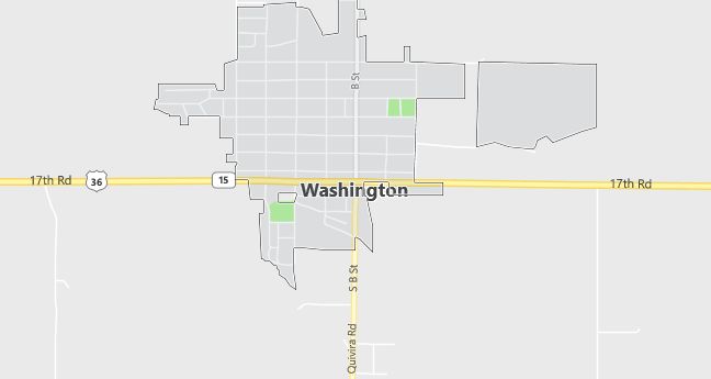 Map of Washington, KS