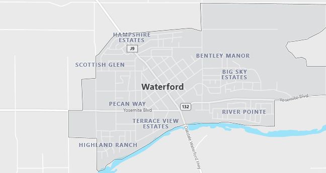 Map of Waterford, CA