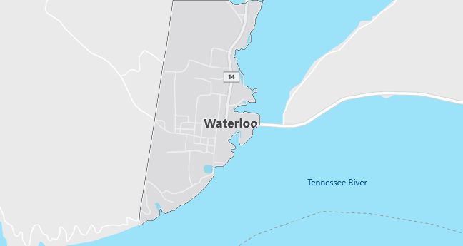 Map of Waterloo, AL