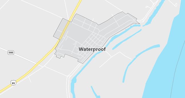 Map of Waterproof, LA