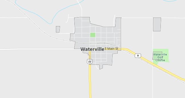 Map of Waterville, KS