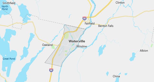 Map of Waterville, ME