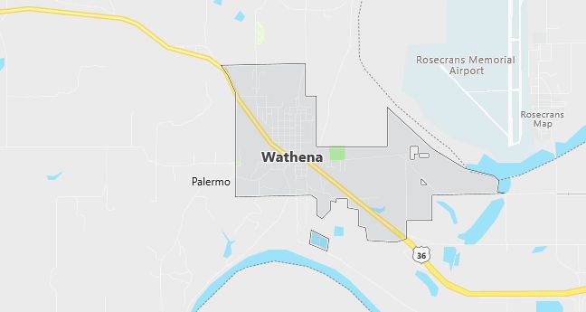 Map of Wathena, KS