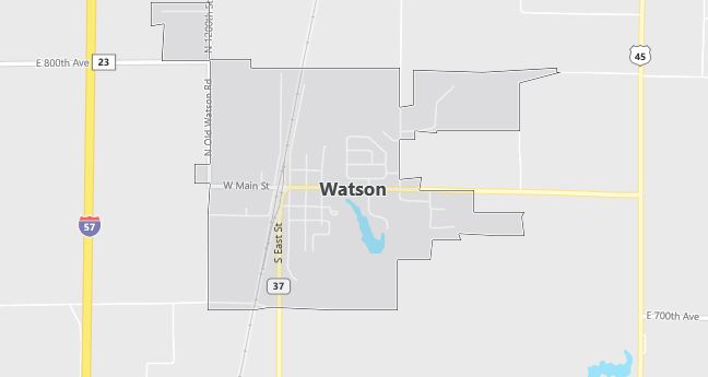 Map of Watson, IL