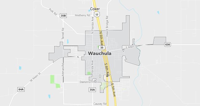 Map of Wauchula, FL