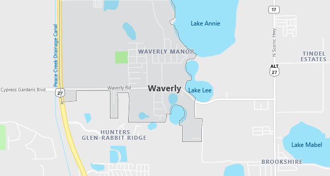 Map of Waverly, FL