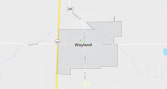 Map of Wayland, MI