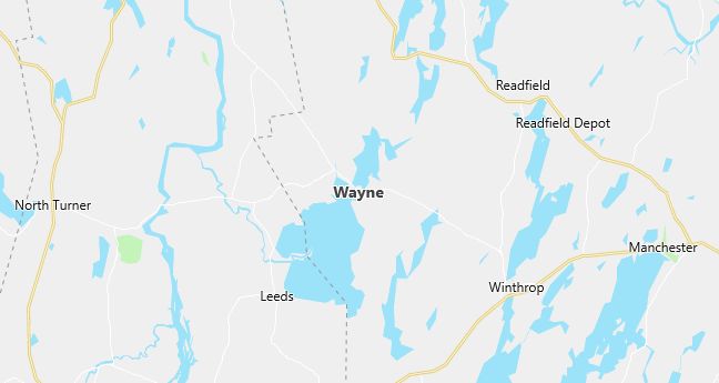 Map of Wayne, ME