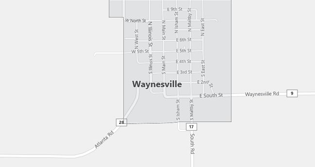 Map of Waynesville, IL