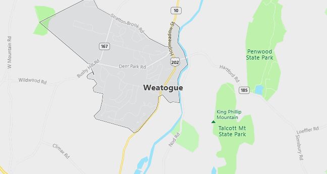 Map of Weatogue, CT