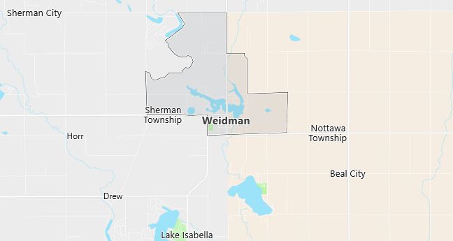 Map of Weidman, MI