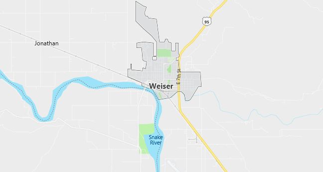 Map of Weiser, ID