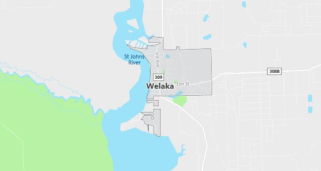 Map of Welaka, FL