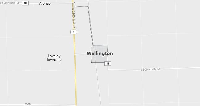 Map of Wellington, IL