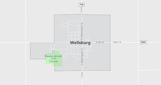 Map of Wellsburg, IA